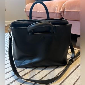 Matt & Nat Women’s Laptop Messenger Bag Briefcase Black Like New